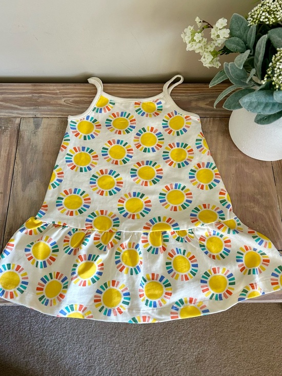 Hanna Andersson Other - Hanna Andersson Sunburst Print Toddler Flounce Tank Dress ☀️🆕